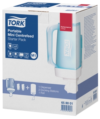 Tork Transportabel Mini Dispenser Hvid/Turkis M1